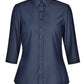 M8400Q ASCOT LADIES 3/4 SLEEVE DOT JACQUARD STRETCH SHIRT