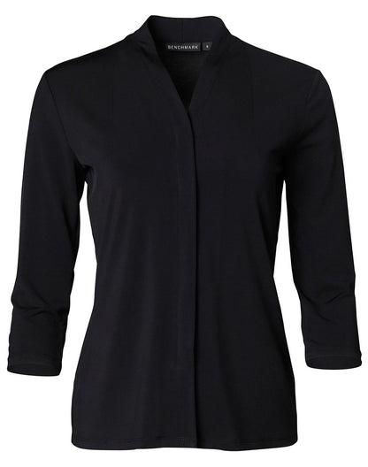M8830 LADIES 3/4 SLEEVE STRETCH KNIT TOP ISABEL