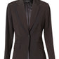 M9208 Women's Poly/Viscose Stretch Stripe One Button Cropped Jacket