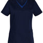 M7660 LADIES V-NECK CONTRAST TRIM SCRUB TOP