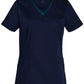 M7660 LADIES V-NECK CONTRAST TRIM SCRUB TOP