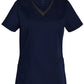 M7660 LADIES V-NECK CONTRAST TRIM SCRUB TOP