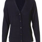 M9602 Women's V-Neck Long Sleeve Cardigan