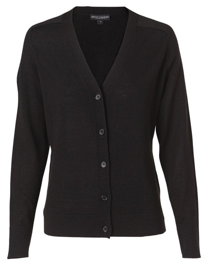 M9602 Women's V-Neck Long Sleeve Cardigan