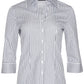 M8310Q Women's Executive Sateen Stripe 3/4 Sleeve Shirt