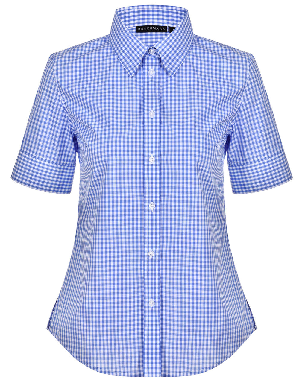 M8300S Ladies’ Gingham Check Short Sleeve Shirt