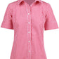 M8300S Ladies’ Gingham Check Short Sleeve Shirt