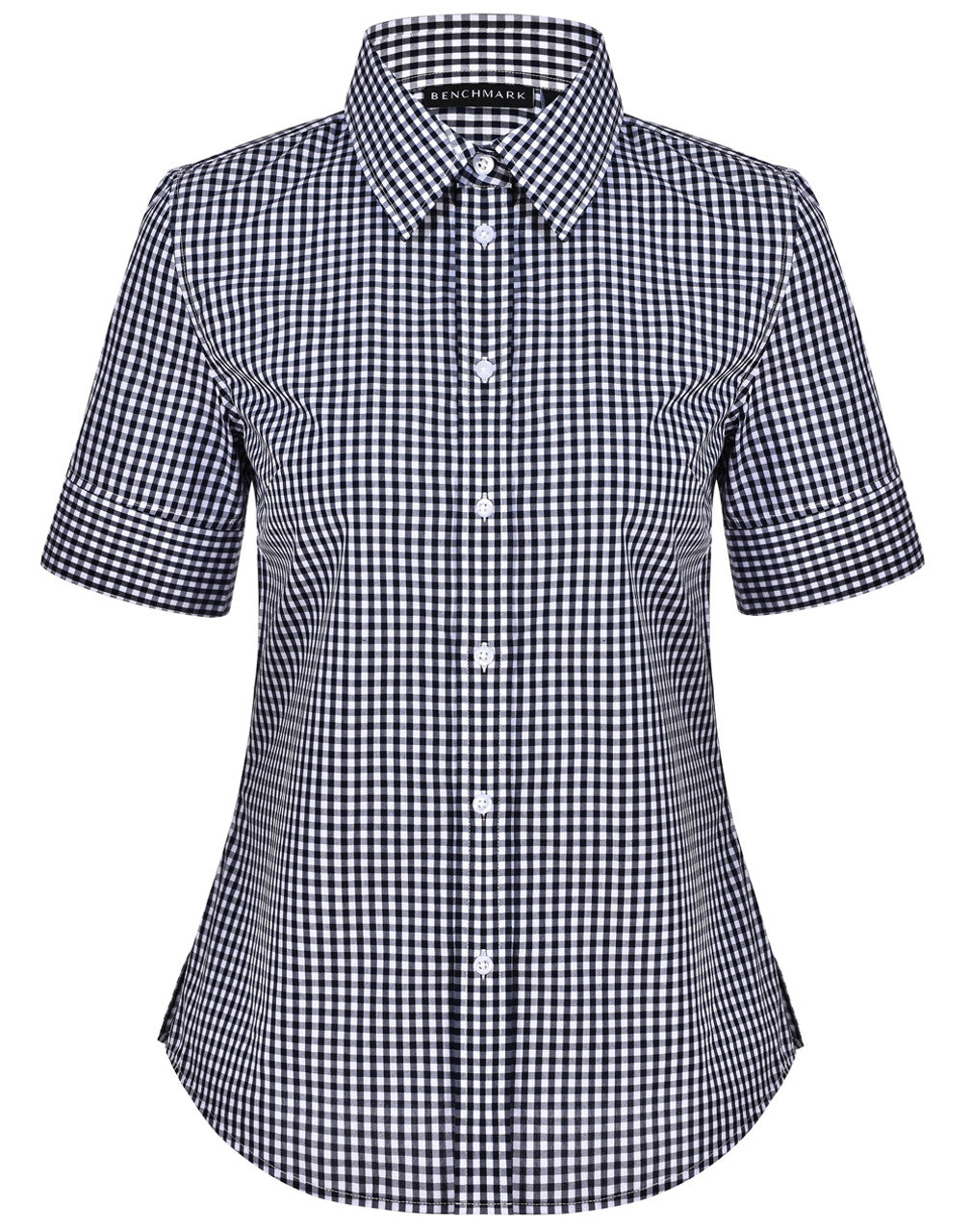 M8300S Ladies’ Gingham Check Short Sleeve Shirt