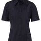 M8224 Women's Pin Stripe Short Sleeve Shirt