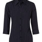M8223 Women's Pin Stripe 3/4 Sleeve Shirt