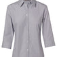 M8213 Women's Fine Stripe 3/4 Sleeve Shirt
