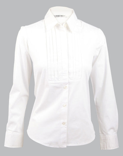 M8132 Women's Dobby Stripe long sleeve shirt