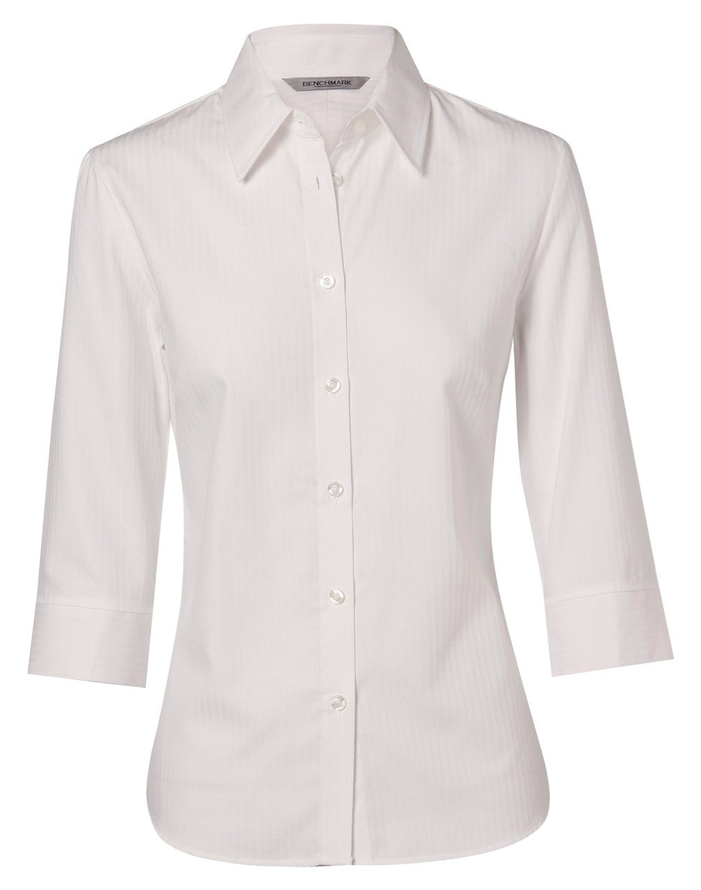 M8113 Women's Mini Herringbone 3/4 Sleeve Shirt