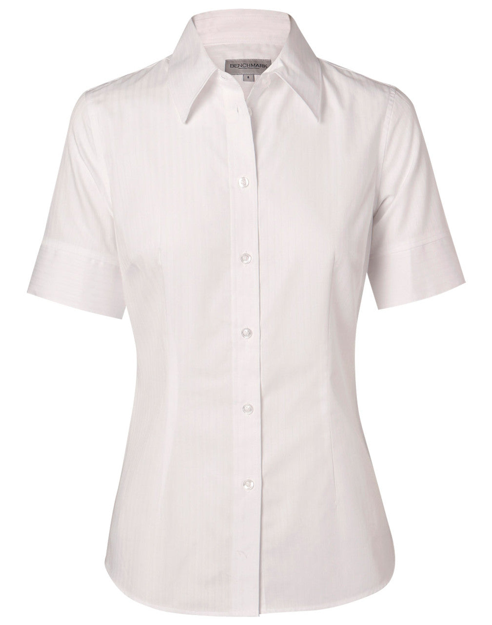 M8100S Women's Self Stripe Short Sleeve Shirt