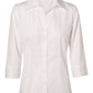 M8100Q Women's Self Stripe 3/4 Sleeve Shirt