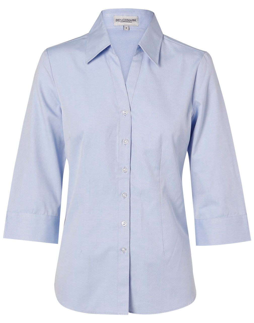 M8013 Women's Fine Chambray 3/4 Sleeve Shirt
