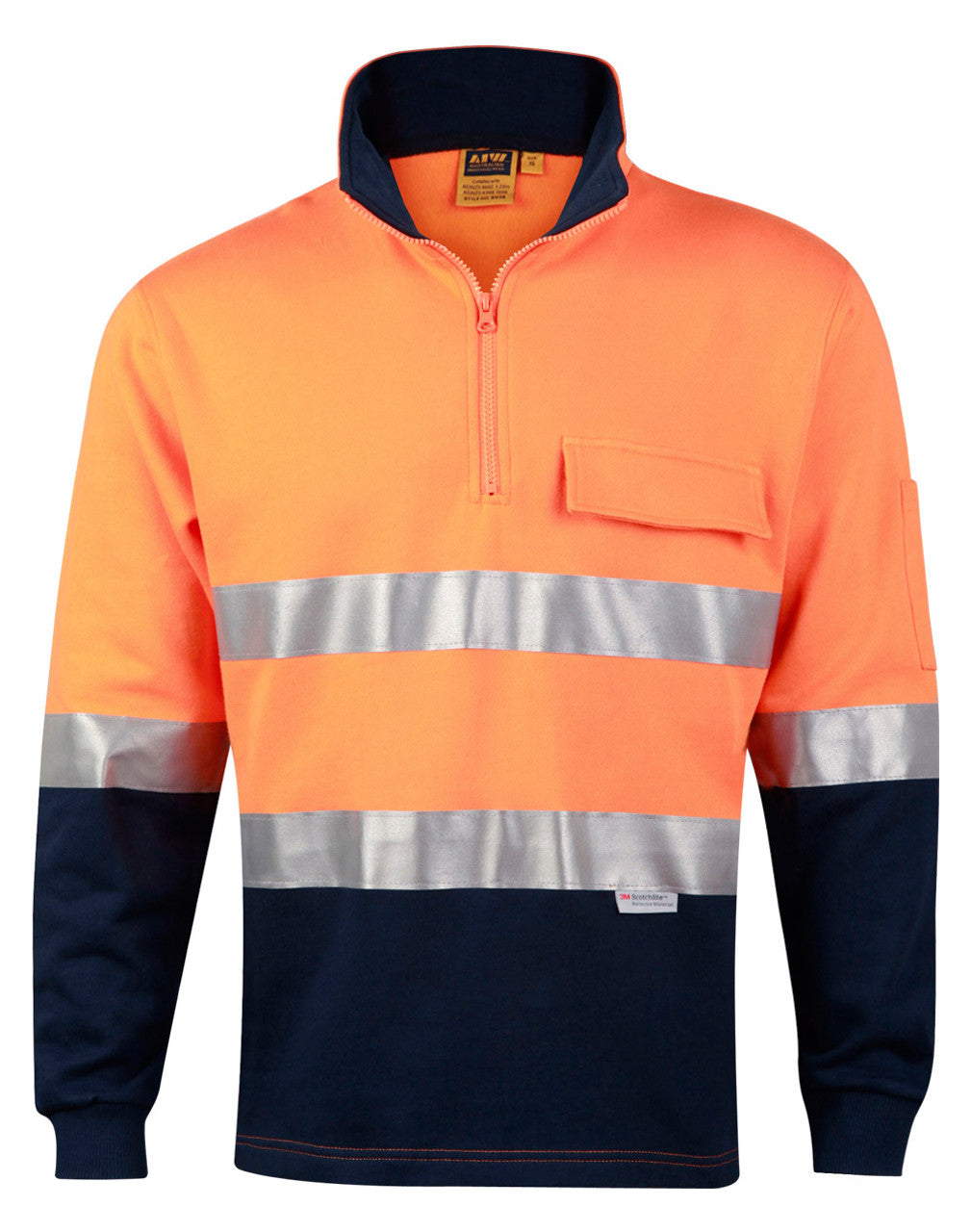 SW48 HI-VIS TWO TONE COTTON FLEECE SWEAT