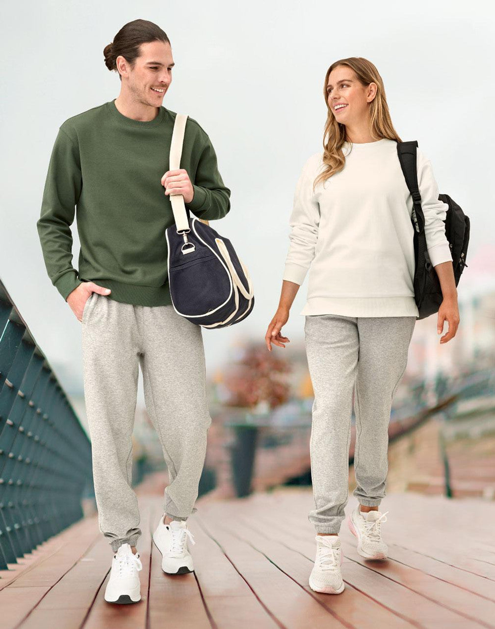 FL05 AIRLAYERED CVC CREW NECK SWEATER Unisex