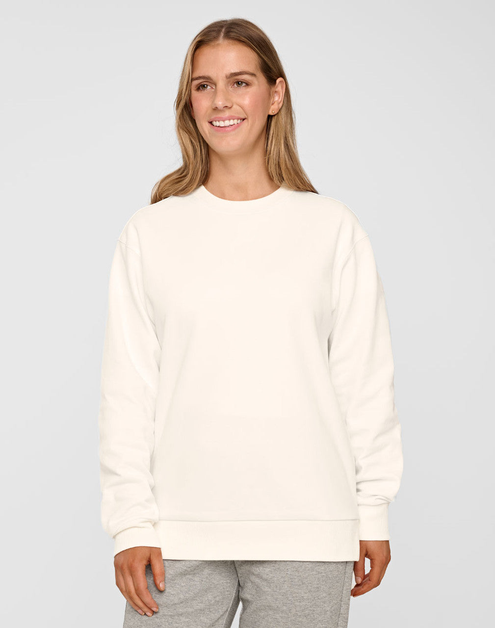 FL05 AIRLAYERED CVC CREW NECK SWEATER Unisex