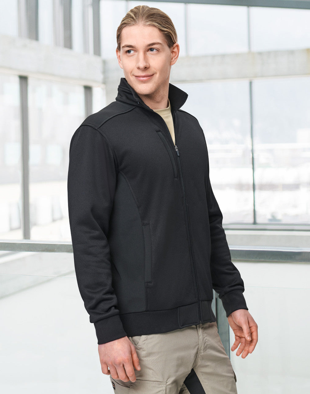 JK57 - JACQUARD FLEECE BOMBER JACKET