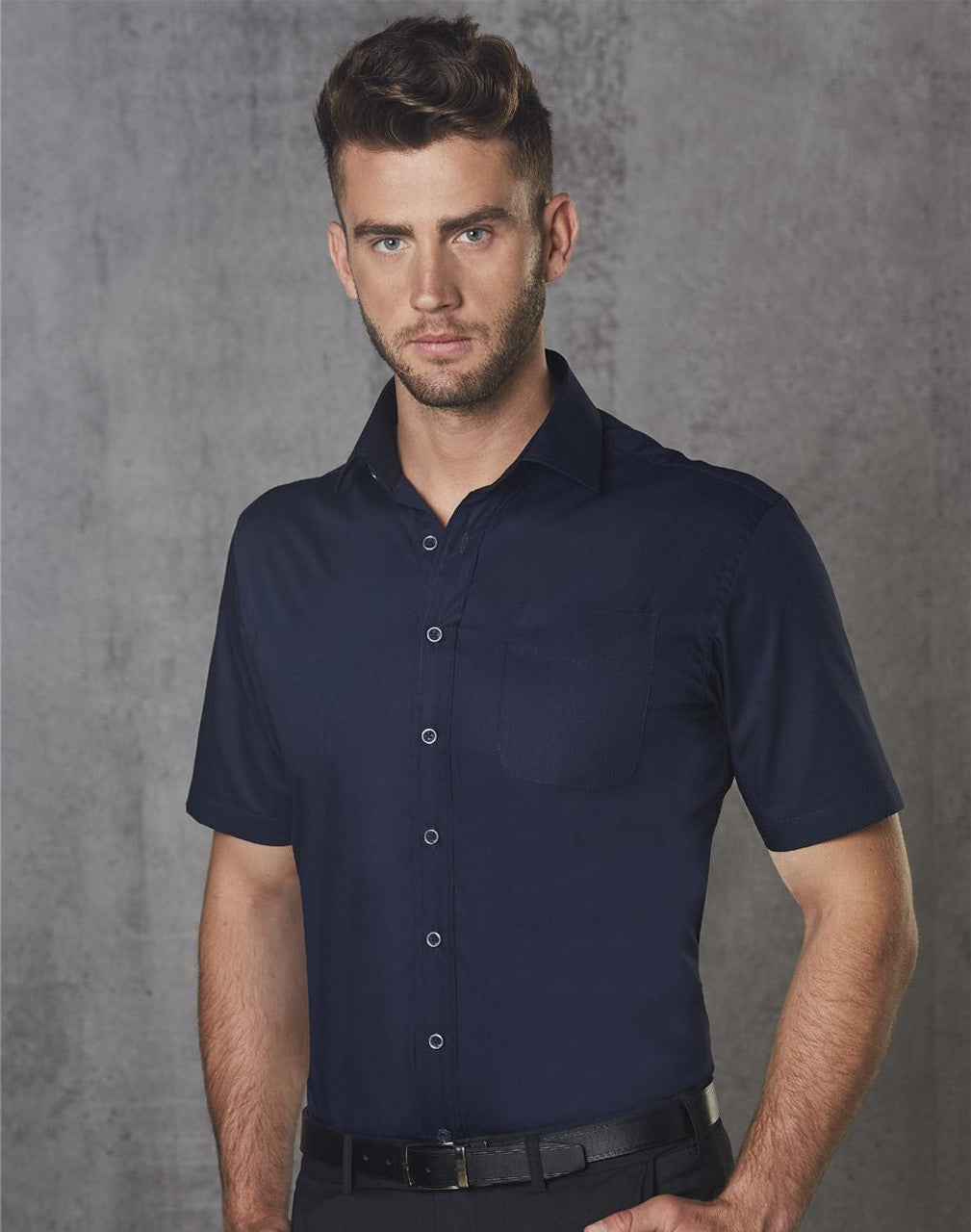 M7110S BARKLEY MENS TAPED SEAM SHORT SLEEVE SHIRT