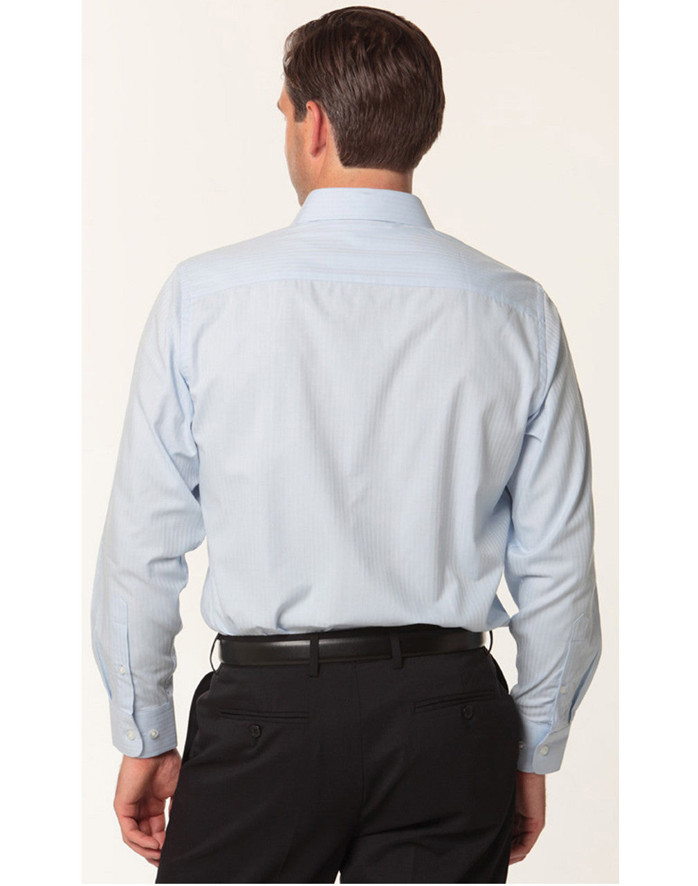 M7200L Men's Ticking Stripe Long Sleeve Shirt