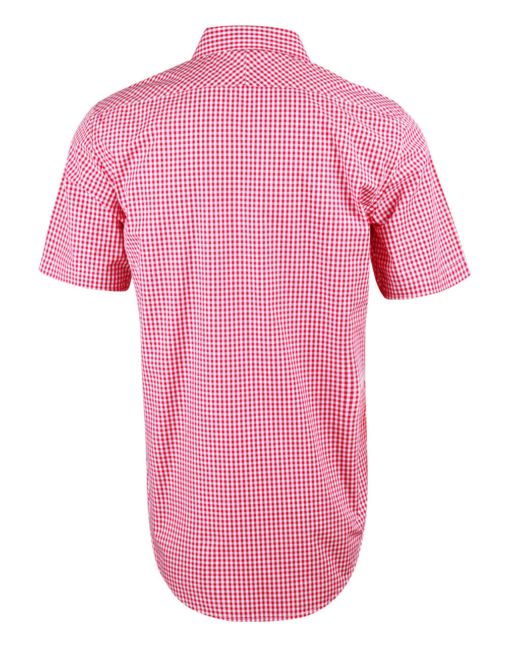 M7300S Men’s Gingham Check Short Sleeve Shirt
