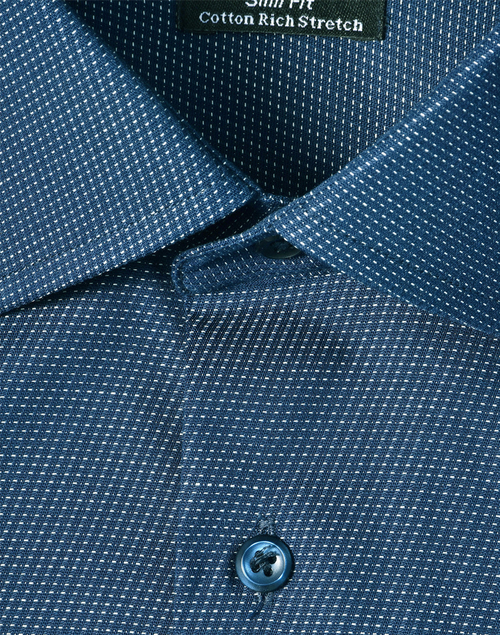 M7400L ASCOT MENS LONG SLEEVE DOT JACQUARD STRETCH SHIRT