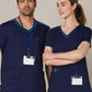 M7650 MENS V-NECK CONTRAST TRIM SCRUB TOP