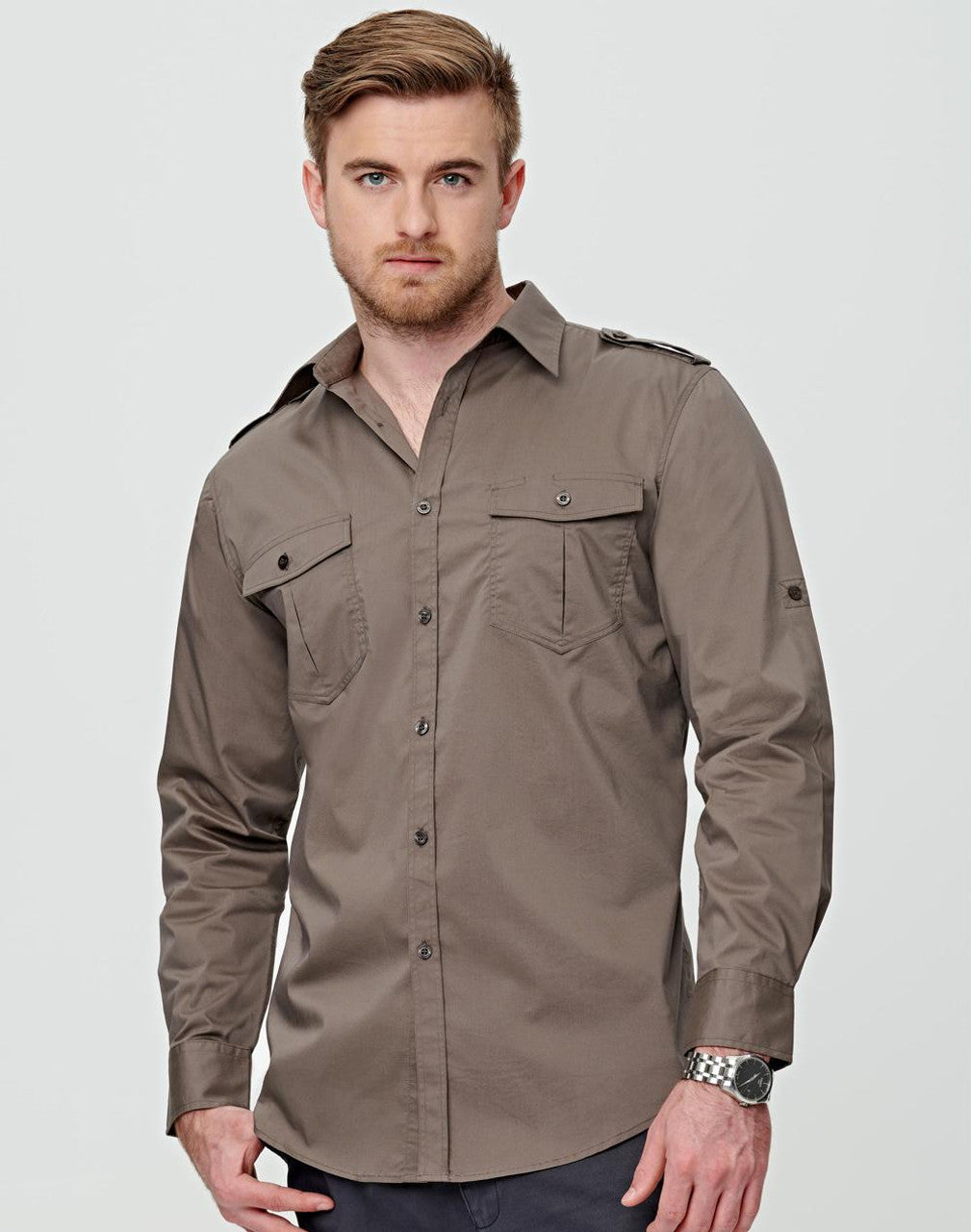 M7912 Men's Long Sleeve Military Shirt