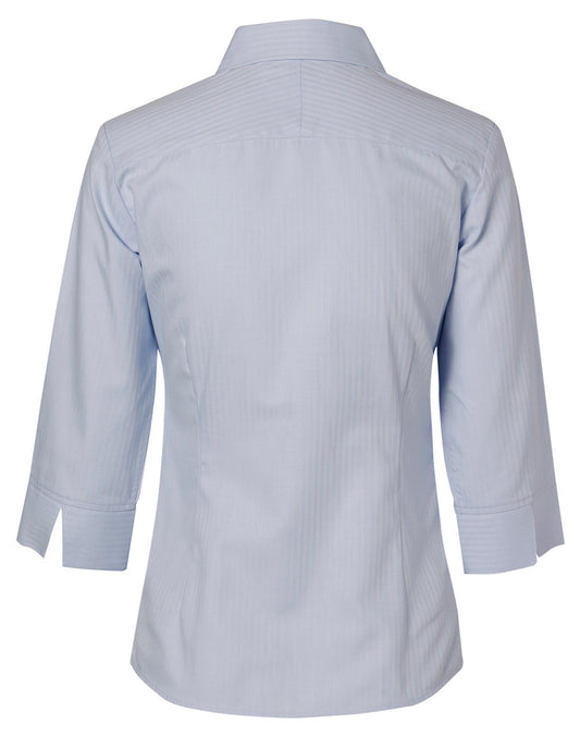 M8113 Women's Mini Herringbone 3/4 Sleeve Shirt