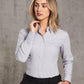 M8200L Women's Ticking Stripe Long Sleeve Shirt