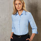 M8223 Women's Pin Stripe 3/4 Sleeve Shirt