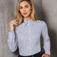 M8310L Ladies' Executive Sateen Stripe Long Sleeve Shirt