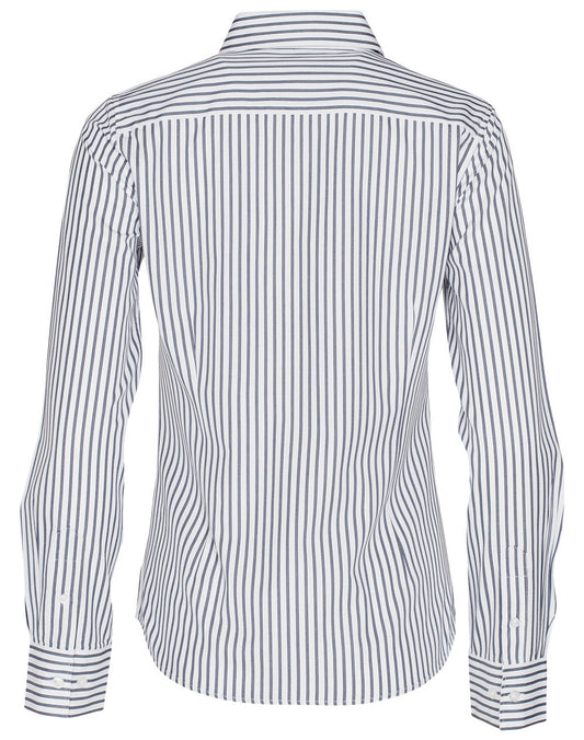 M8310L Ladies' Executive Sateen Stripe Long Sleeve Shirt