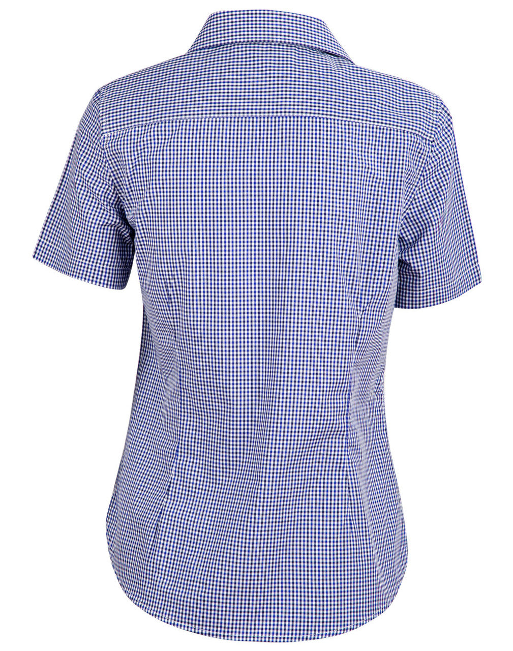 M8320S Ladies’ Multi_Tone Check Short Sleeve Shirt