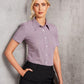 M8340S Ladies’ Two Tone Mini Gingham Short Sleeve Shirt