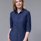 M8400Q ASCOT LADIES 3/4 SLEEVE DOT JACQUARD STRETCH SHIRT
