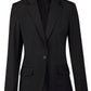 M9201 Ladies’ Wool Blend Stretch One Button Cropped Jacket