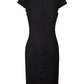 M9281 Ladies’ Wool Blend Stretch Cap Sleeve Dress