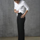 M9430 Women's Poly/Viscose Stretch Stripe Low Rise Pants