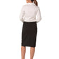 M9470 Women's Wool Blend Stretch Mid Length Lined Pencil Skirt