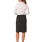 M9473 Women's Wool Blend Strecth Pleated SKirt