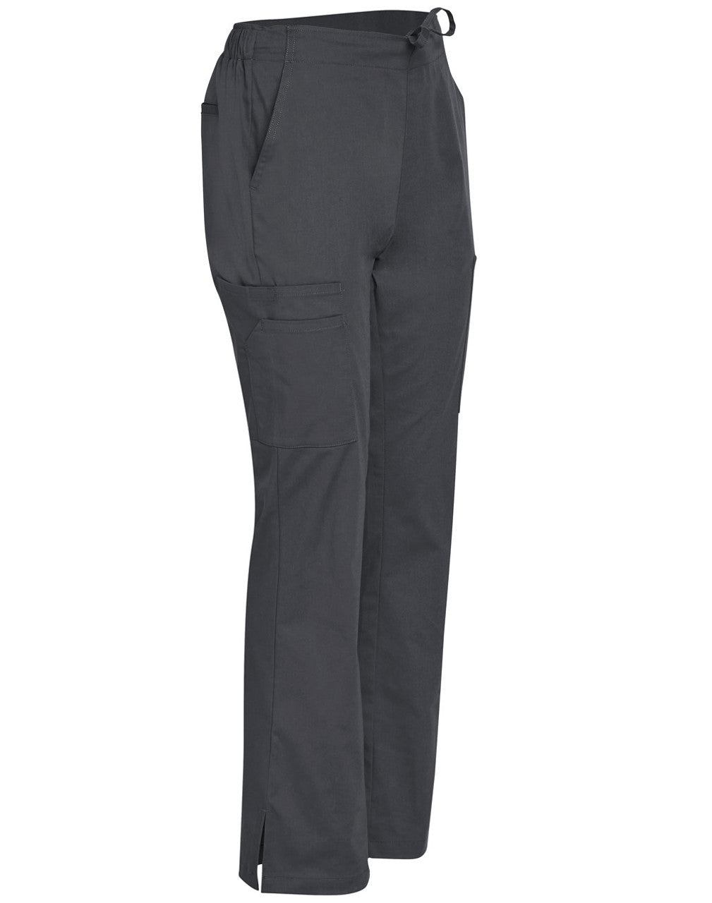 M9720 LADIES SEMI-ELASTIC WAIST TIE SOLID COLOUR SCRUB PANTS