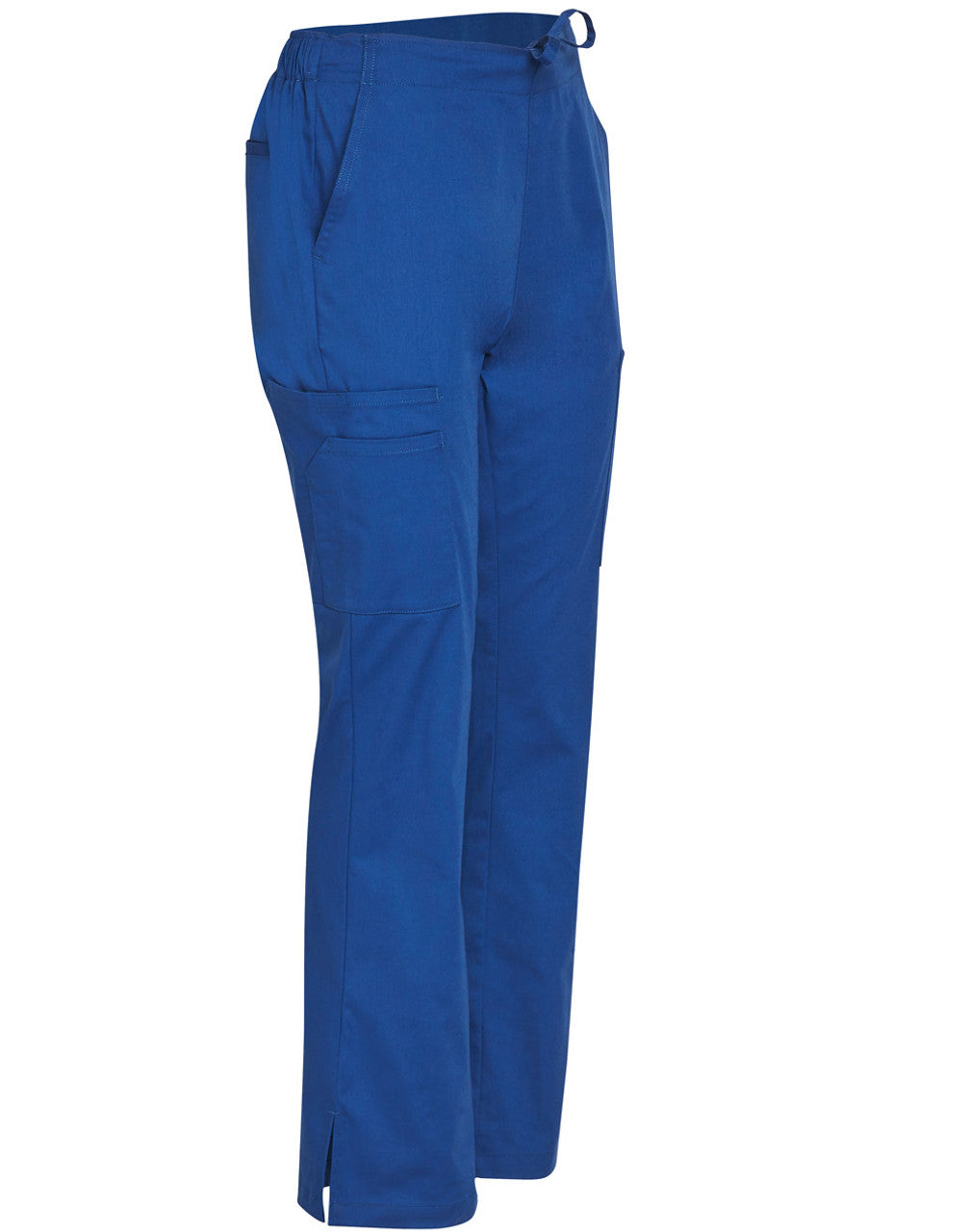 M9720 LADIES SEMI-ELASTIC WAIST TIE SOLID COLOUR SCRUB PANTS