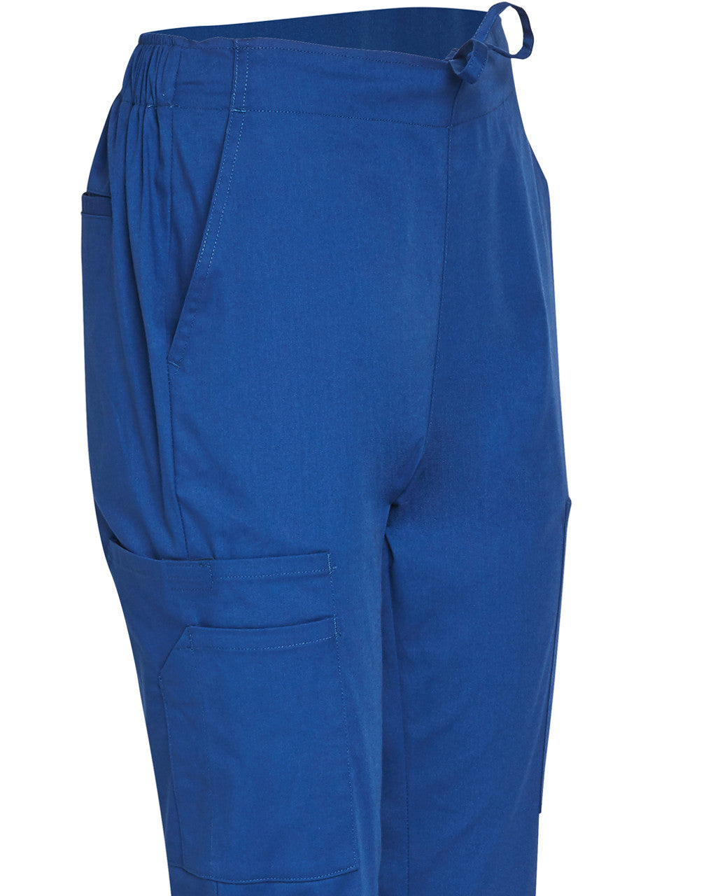 M9720 LADIES SEMI-ELASTIC WAIST TIE SOLID COLOUR SCRUB PANTS