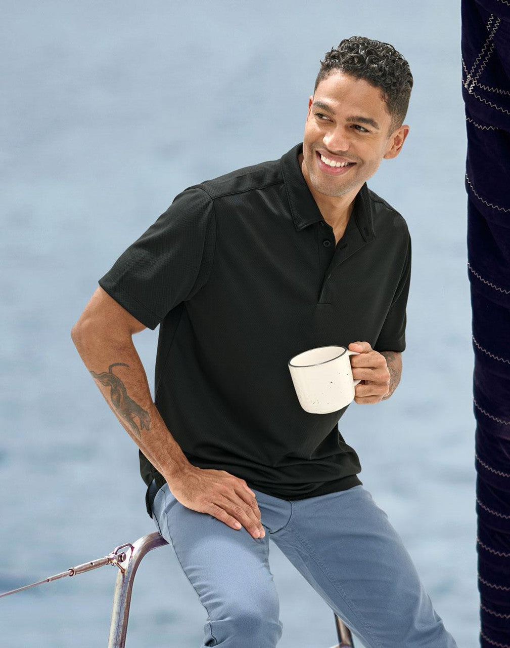 PS95 SUSTAINABLE JACQUARD KNIT POLO Men's