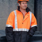 SW28A HI-VIS TWO TONE RAIN PROOF JACKET WITH QUILT LINING