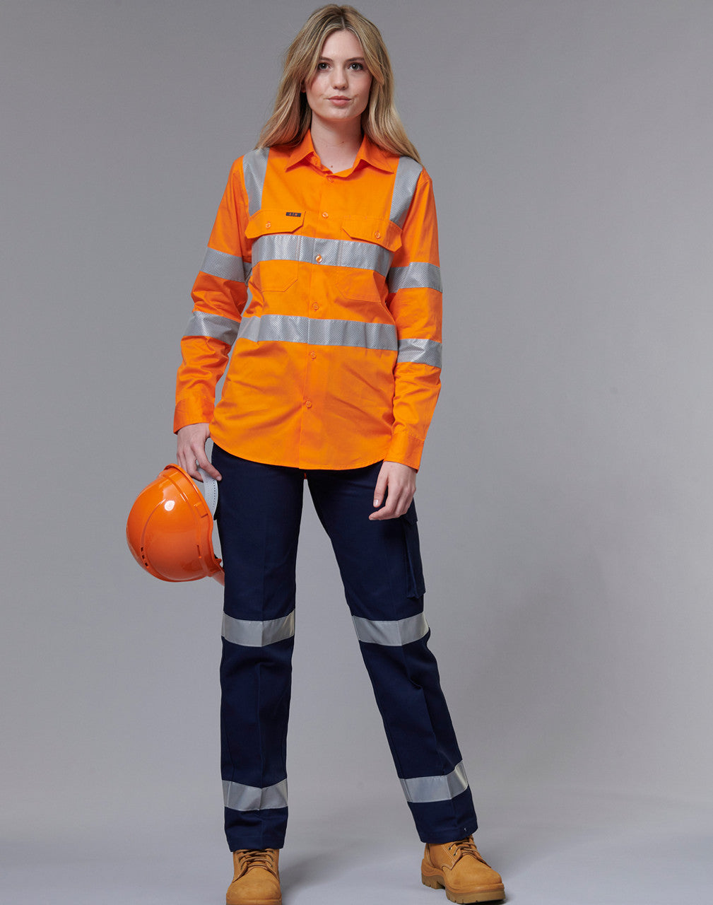 WP15HV LADIES' HEAVY COTTON DRILL CARGO PANTS WITH BIOMOTION 3M TAPES
