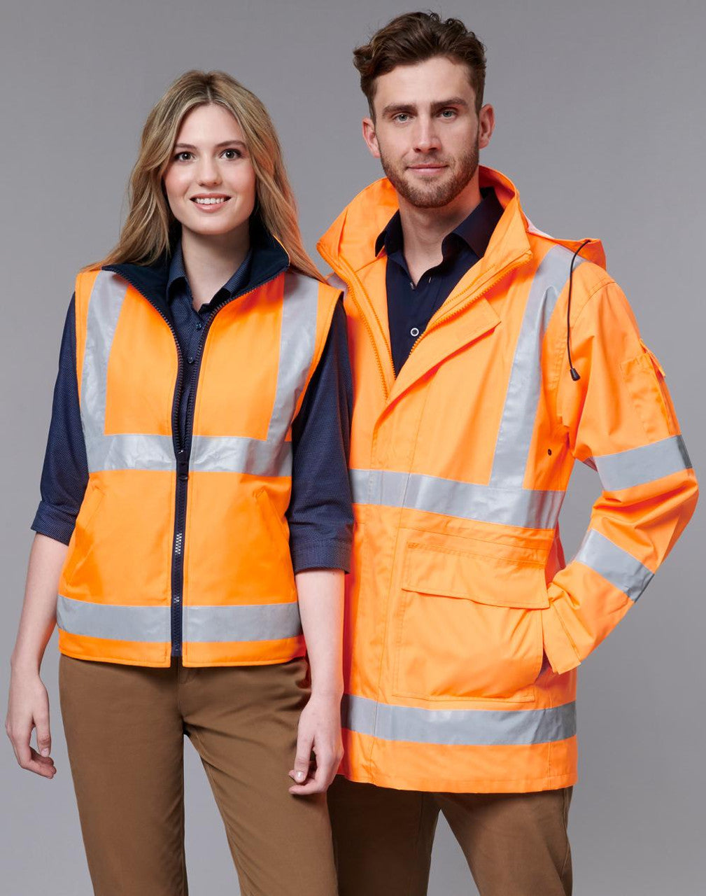 SW77 VIC Rail Hi Vis 3 in 1 Safety Jacket and Vest - Unisex